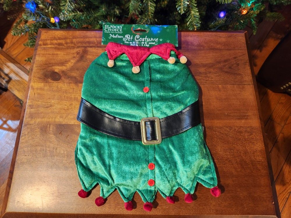 St. Nick Choice Pet Costume Elf For Medium Sized Pet