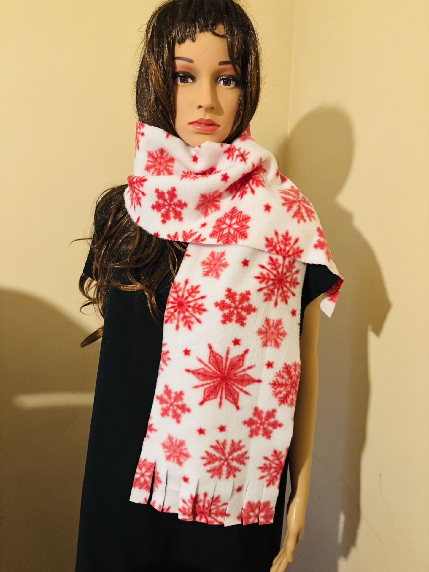 Christmas Fleece Scarf New 9”x60”