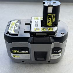 New!! Ryobi 18V ONE+ 6AH LITHIUM-ION HIGH PERFORMANCE BATTERY