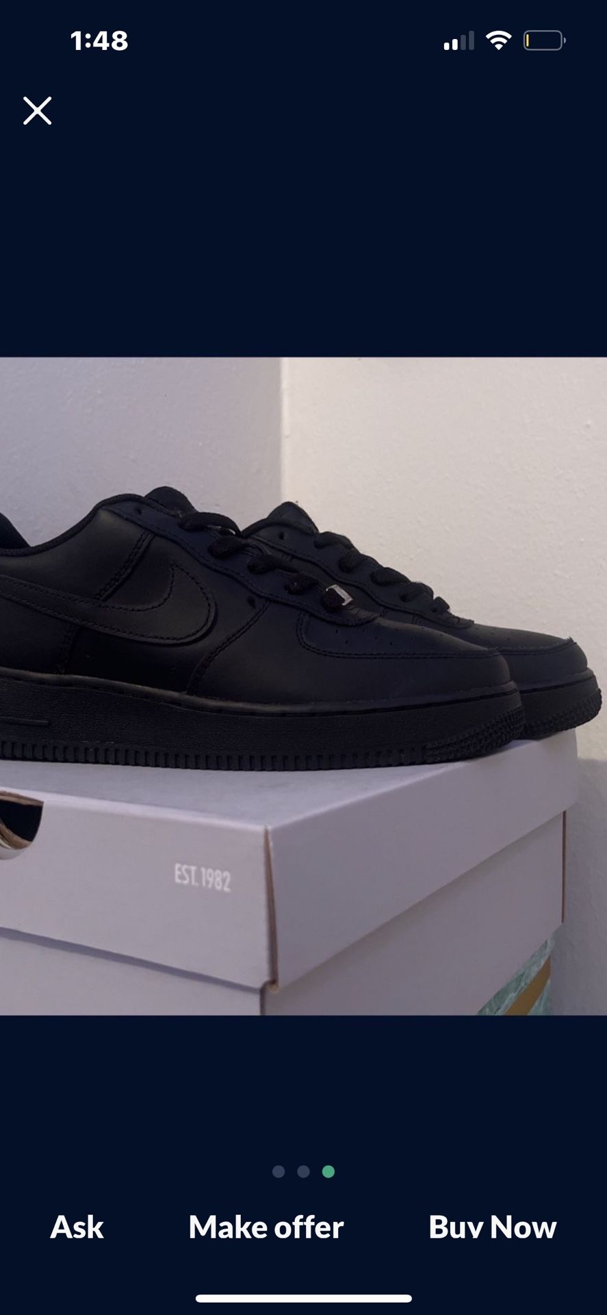 Black Airforce 1s