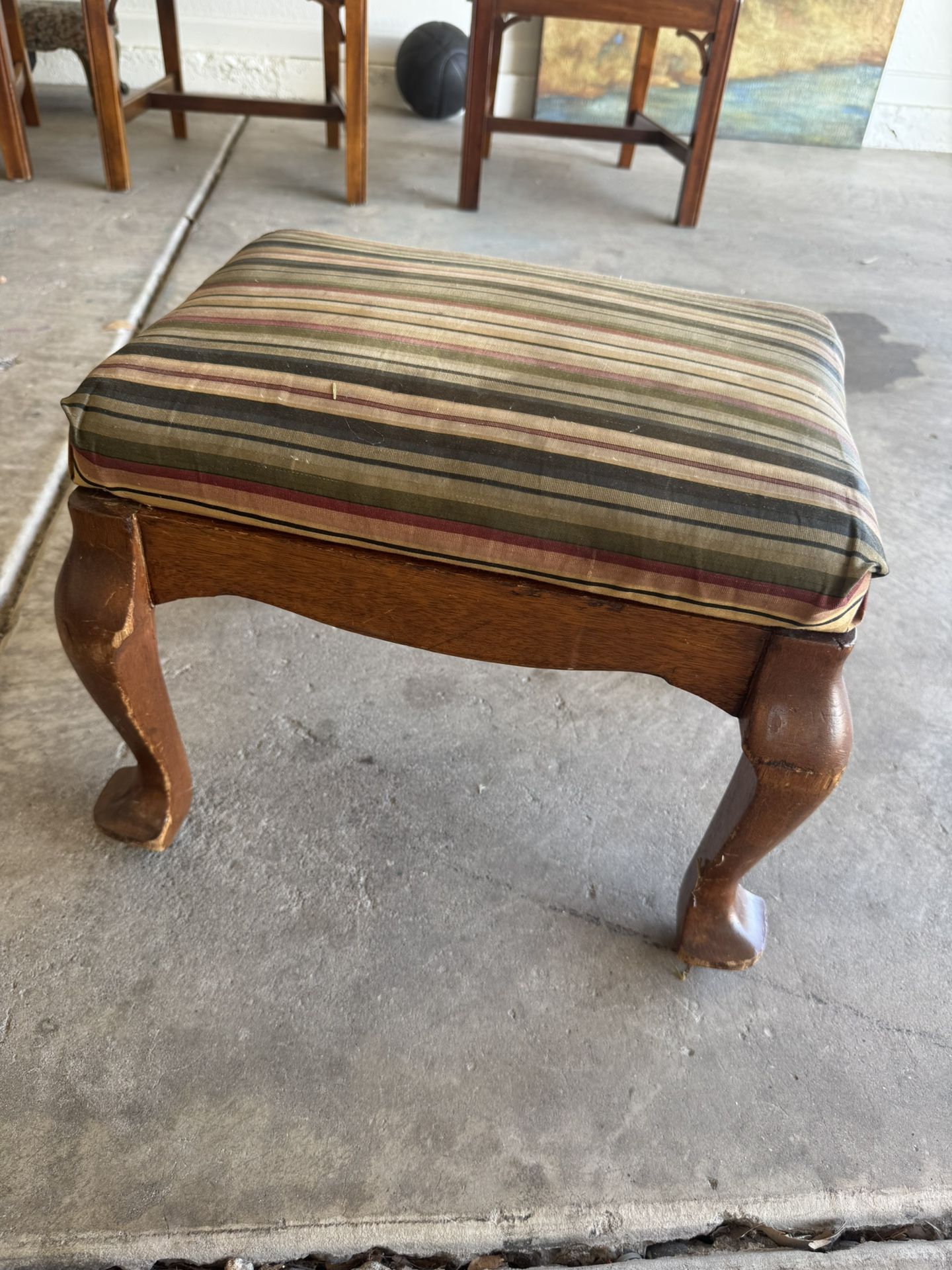Vintage Wooden Stool – 13” High x 17” Wide