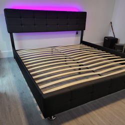  KING platform bed frame come NEW IN BOX, mattress sold separately