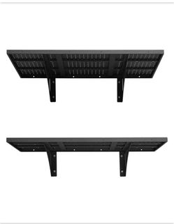 NEW IN BOX Shop VEVOR 2-Tier Heavy Duty Wall Garage Shelving, 560 lbs. Capacity, Black, 24.21 in. W x 35.98 in. D, Garage Wall Shelf