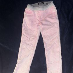 Buffalo David Bitton Pink mid rise Comfort stretch skinny jeans with silver waistband Size 9