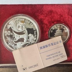 1987 Silver Panda coins