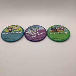 Walt Disney World Button Pins Lot #3