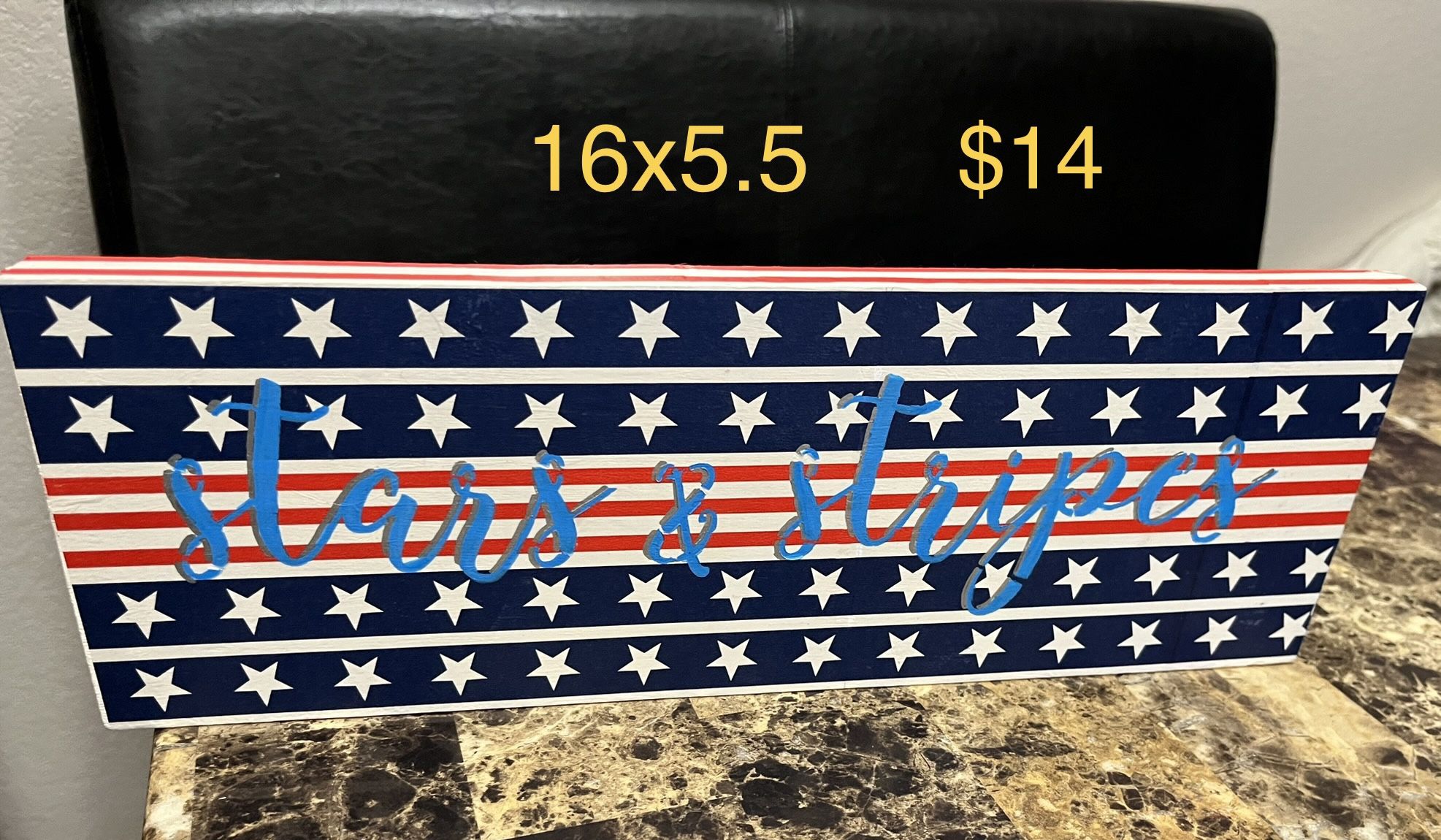 Patriotic Shelf Decor Stars & Stripes