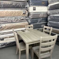DINING TABLE SET $329 / NEW MATTRESSES $99