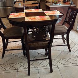 High Top Pub Kitchen Table And Four Chairs
