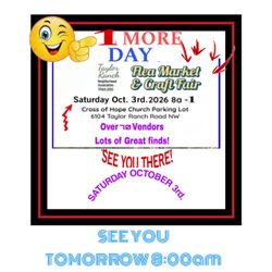 Tomorrow Oct 3 rd Flea Market Craft Fair
