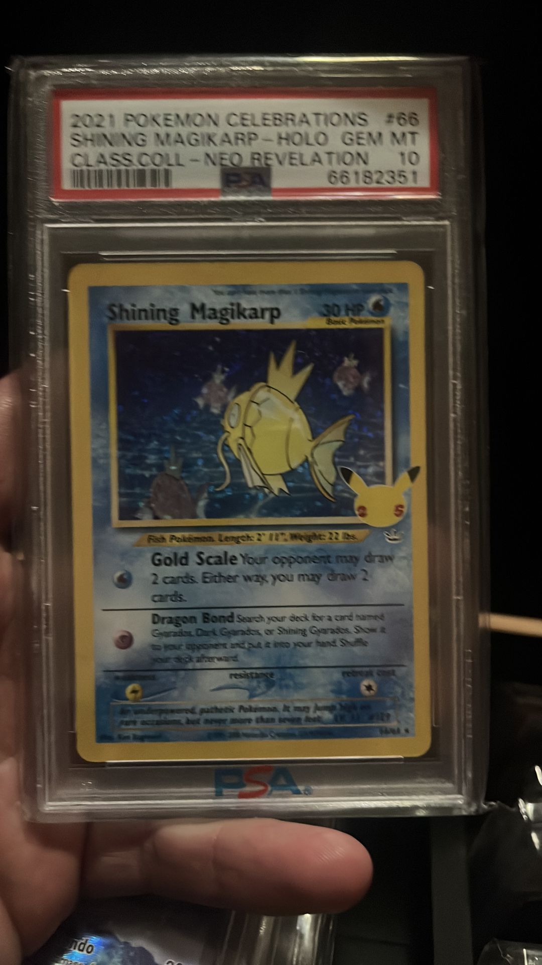 Psa 10 shining magikarp celebrations trading card Psa 10 shining magikarp celebrations trading card