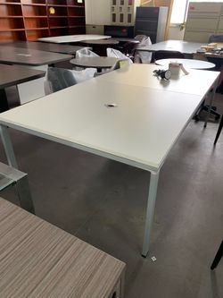 Conference table white modern 4x8