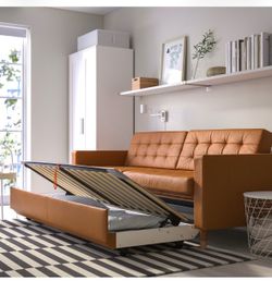 IKEA MORABO Leather Sleeper Sofa