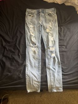 H&M Skinny Ripped Skinny Jeans 