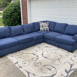 Blue 2 Pc Sectional 