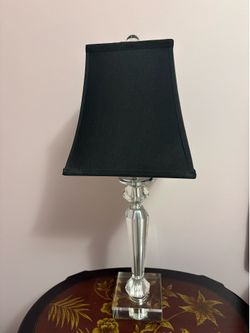 Pair of crystal lamps