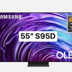SAMSUNG 55-Inch Class OLED 4K S95D Series  Sound Lite, Ultra Thin, Q-Symphony 3.0, Gaming Hub, Smart TV with A