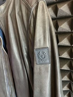 Belstaff Moto Racer Leather Jacket Dark Blue Top Grain