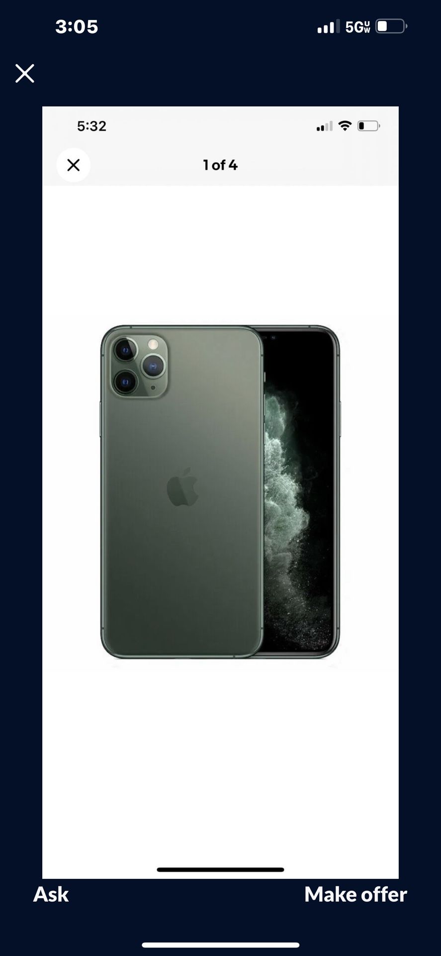 Great condition Apple 11 Pro Max 