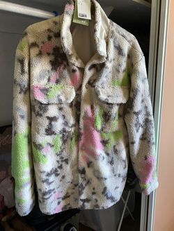 H&M Mens Faux Shearling Overshirt