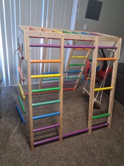 Indoor Wooden Kids Climbing Gym