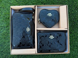 Coach Signature Patent Leather 3-Piece Gift Set