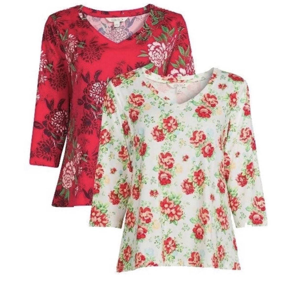 New! Pioneer Woman 2 Pack Long Sleeve V-Neck