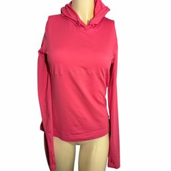 Alo Yoga Size Medium Lightweight Hooded Pullover – Pink Performance Hoodie