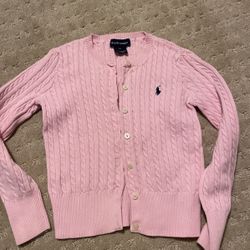 Ralph Lauren Pink Button Sweater 