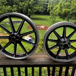 99 Down 9 Spoke Harley Davidson Wheels