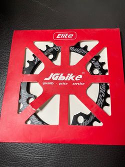 JGbikE Elite 34T 104mm BCD 4-Arm MTB Chainring Aluminum Black/Gray SRAM GXP