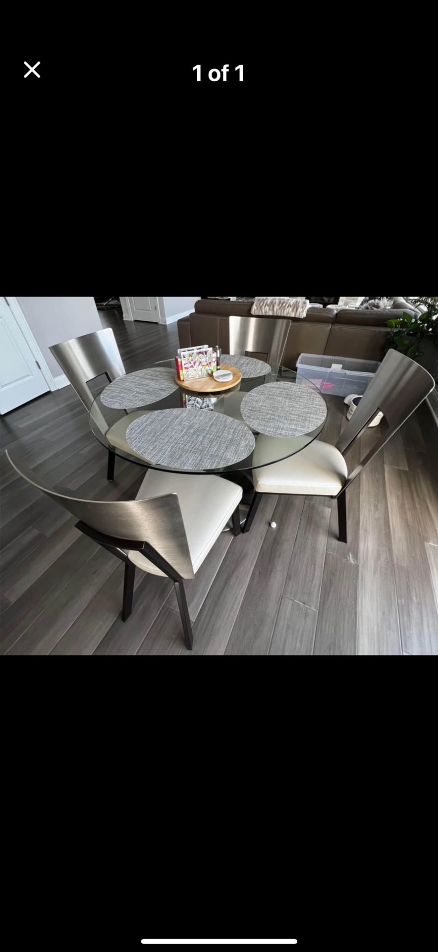 Round Glass Table With 4 Chairs