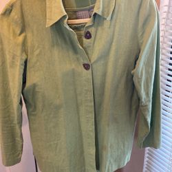 3 Piece Linen Pantsuit, Womens Size 12petite