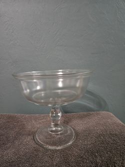 Vintage Clear Glass Compote Dish
