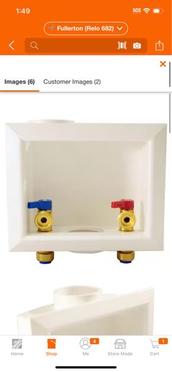 Tectite 1/2 in. Brass Push-to-Connect x 3/4 in. Male Hose Thread Washing Machine Valves with Outlet Box @X4-180