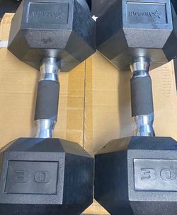 New pair of 30 pounds dumbbells