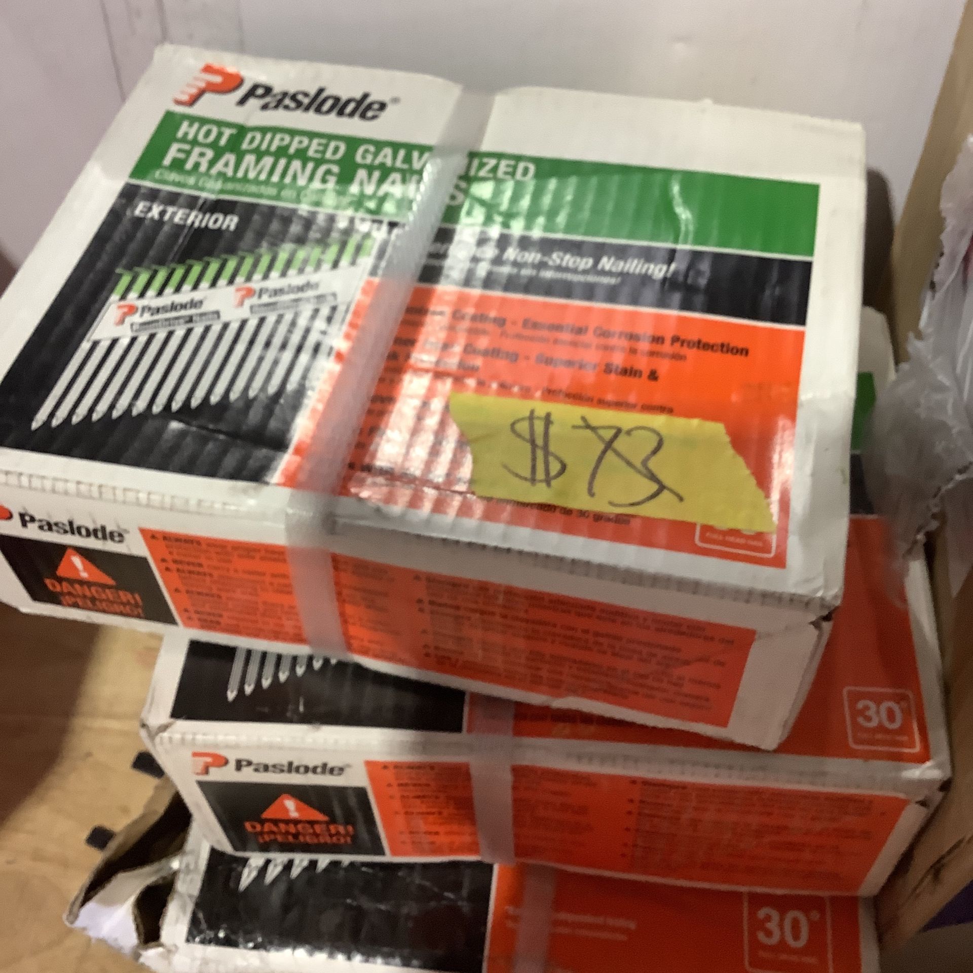 Paslode 2 3/8 in. x 0.113 Gauge 30 Degree Galvanized Ring Shank Paper Tape Framing Nails (2000 per Box)