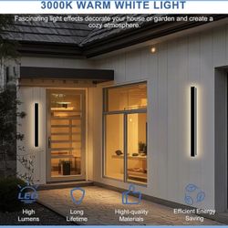 LED Wall Lights Long Strip, 2 Pack, 39.4 Inch Hardwired (New)