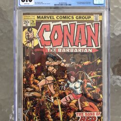 Conan the Barbarian #24 (1973) CGC 8.0 — White Pgs; 1st Red Sonja; Last BWS