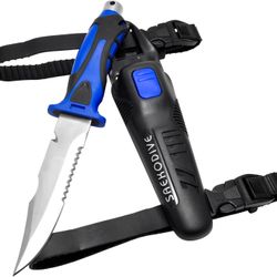 Ares Dive Knife - Scuba Diving Knife with Knife Holster