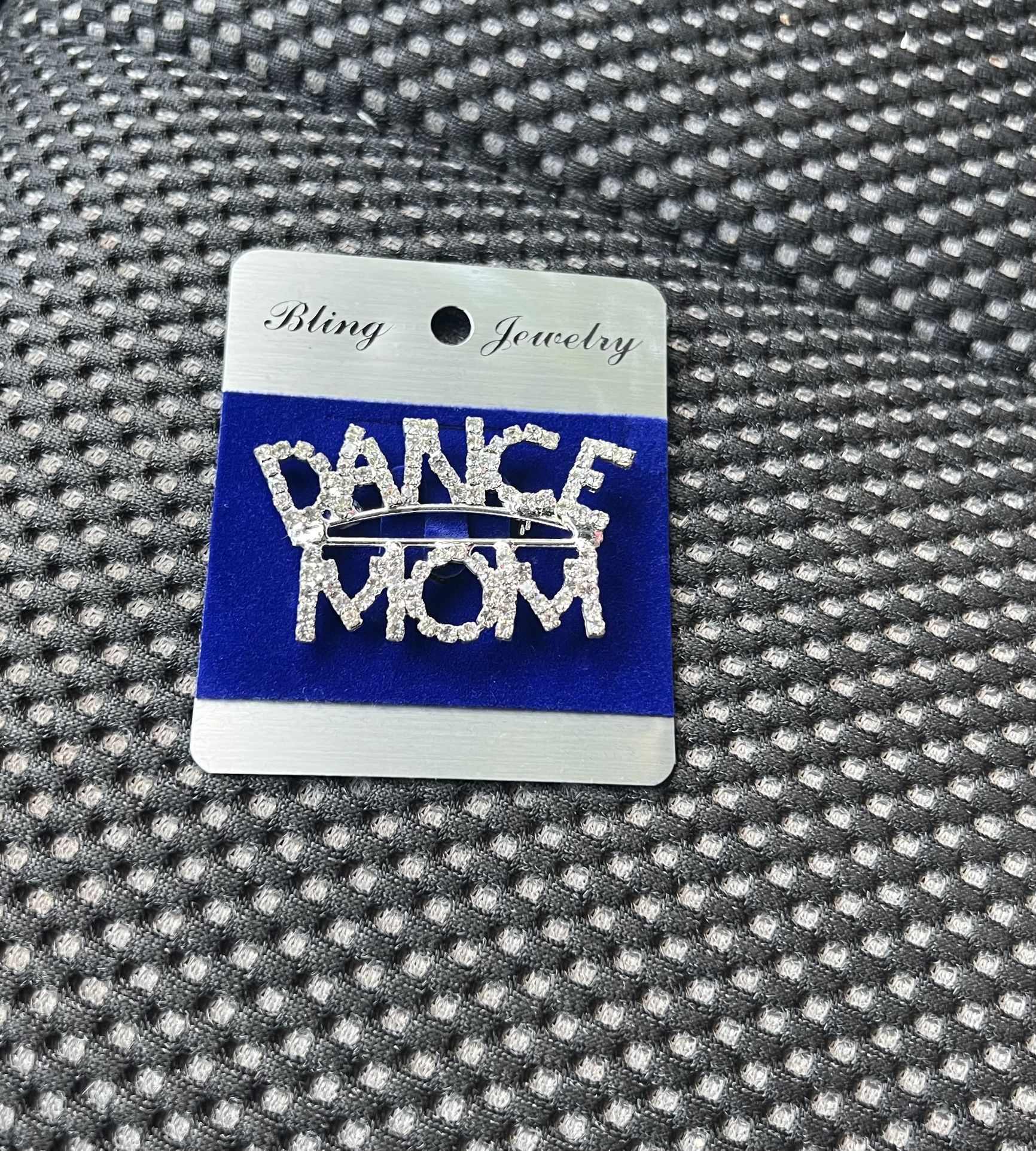 Dance Mom Bling Rhinestone Brooch Fashion Jewelry Silver