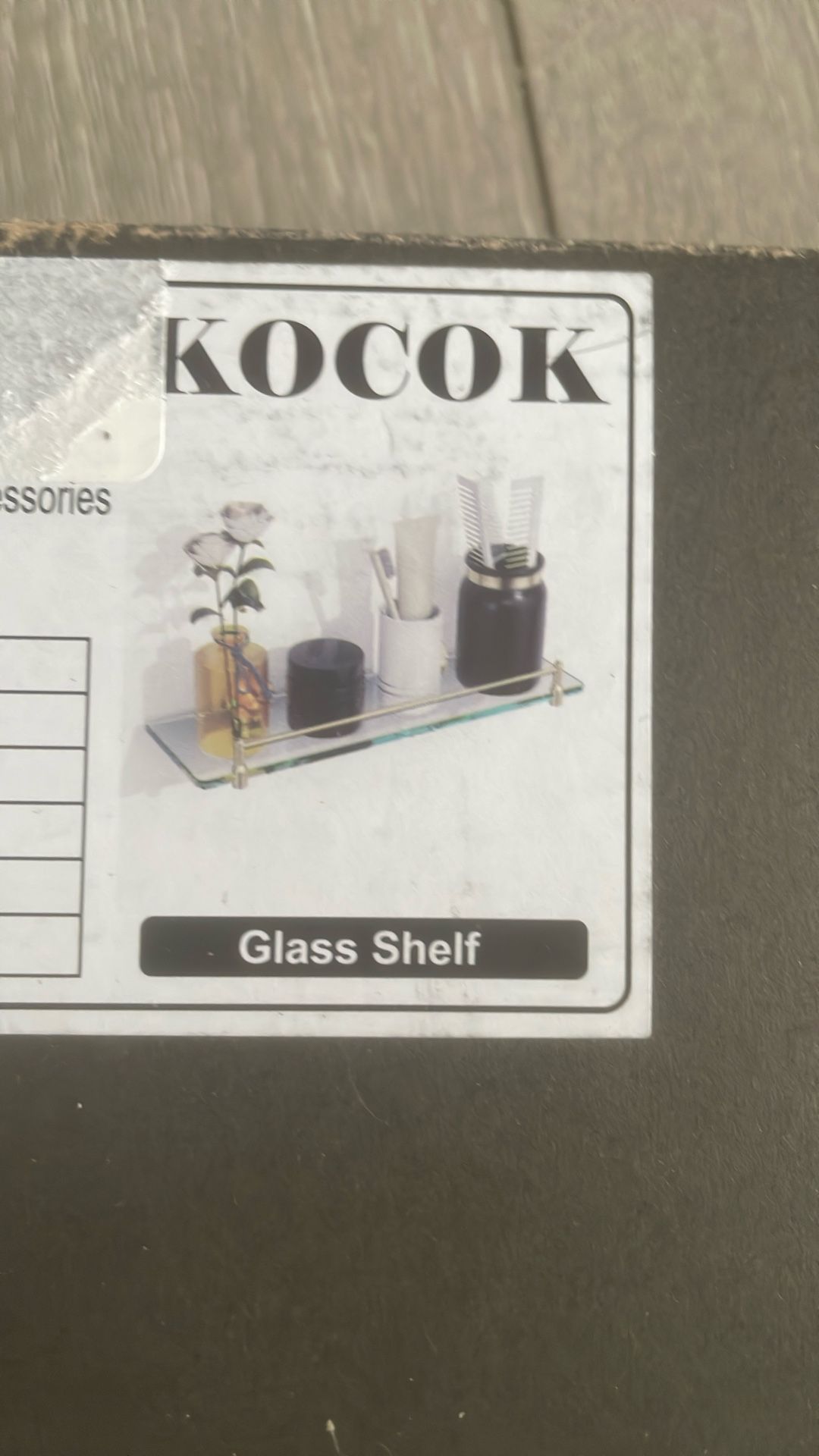 Gold Glass Shelf