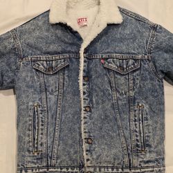 VINTAGE LEVIS SHERPA JACKET SIZE SMALL 