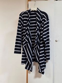 Black and White Waterfall Cardigan