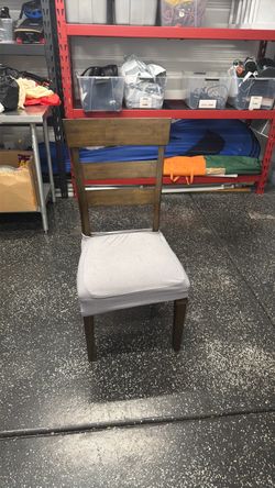 Wood Dining Chair with Upholstered Seat