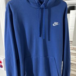Nike Men’s XL Club Hoodie Pullover Fleece Royal Blue Gym Athletic Sweatshirt