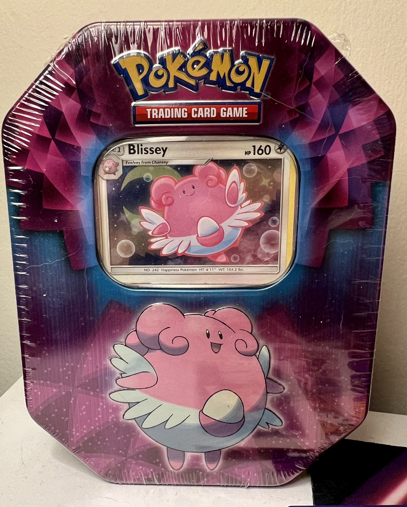 Pokemon Blissey Collector Tin Holo 3 Booster Packs TCG Strong Bond Rare Sealed