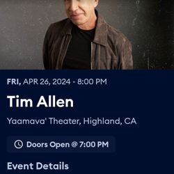 Tim Allen   2 Tickets For