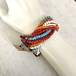 Te Beaded Soul Colorful Multi Strand Beaded Bracelet 