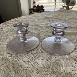 Glass candle holders